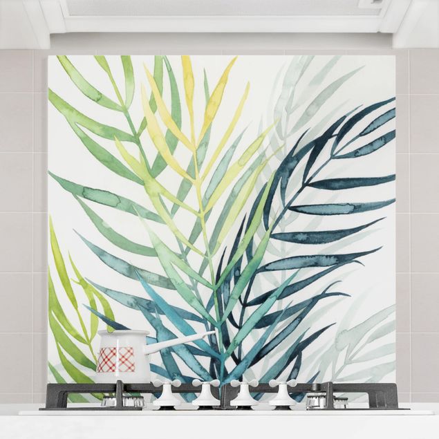Dekoracja do kuchni Tropikalne liście - drzewo palmowe