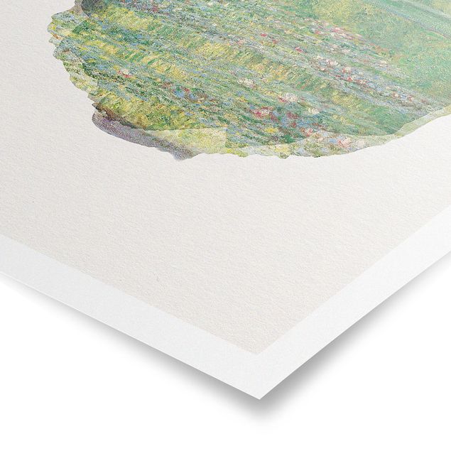 Obrazy krajobraz Akwarele - Claude Monet - Mostek japoński