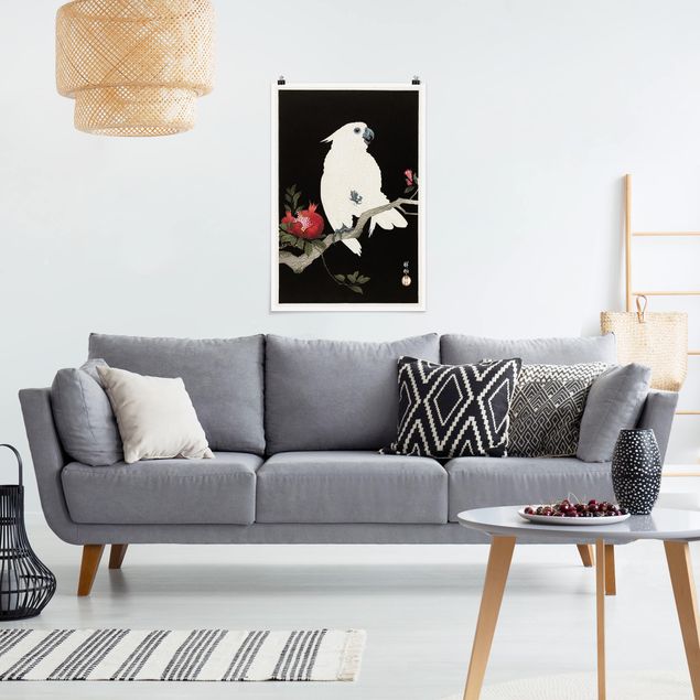 Zwierzęta obrazy Asian Vintage Illustration White Cockatoo