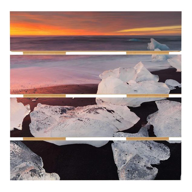 Obrazy z drewna Ice chunk Jökulsárlon Islandia