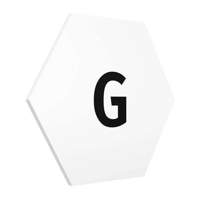 Obrazy z napisami Biała litera G