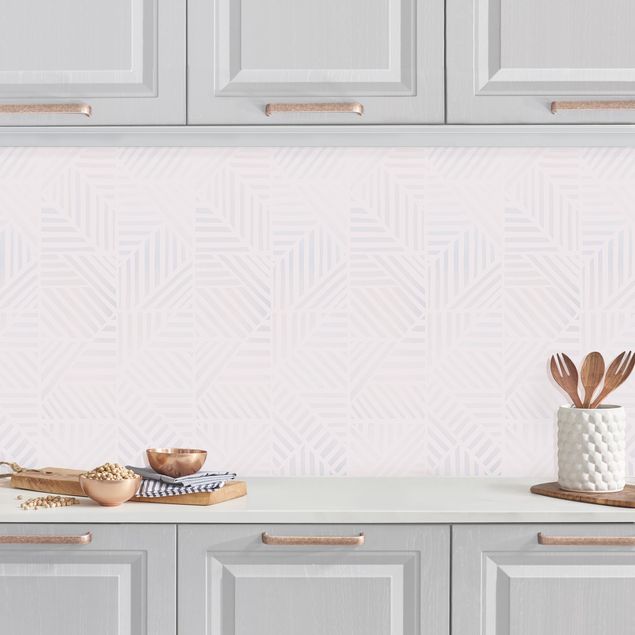 Dekoracja do kuchni Wzór linii Gradient w kolorze różowym