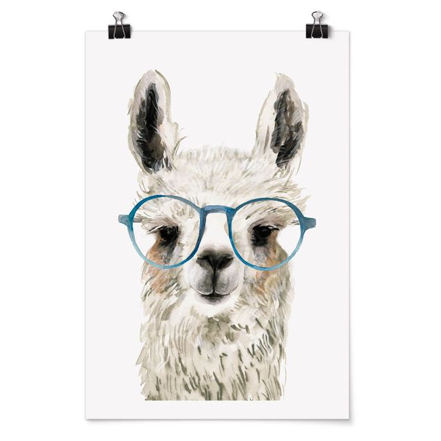 Obrazy nowoczesne Hippy Llama w okularach III
