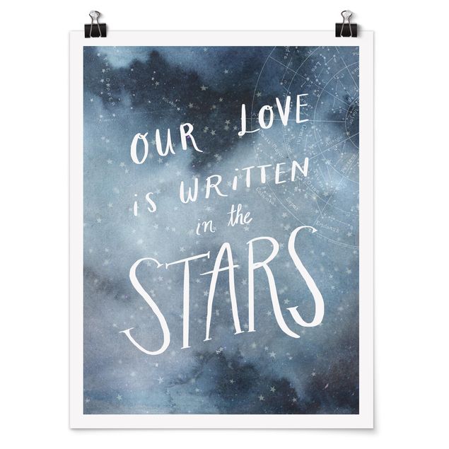 Obrazy z napisami Miłość niebieska - Gwiazdy