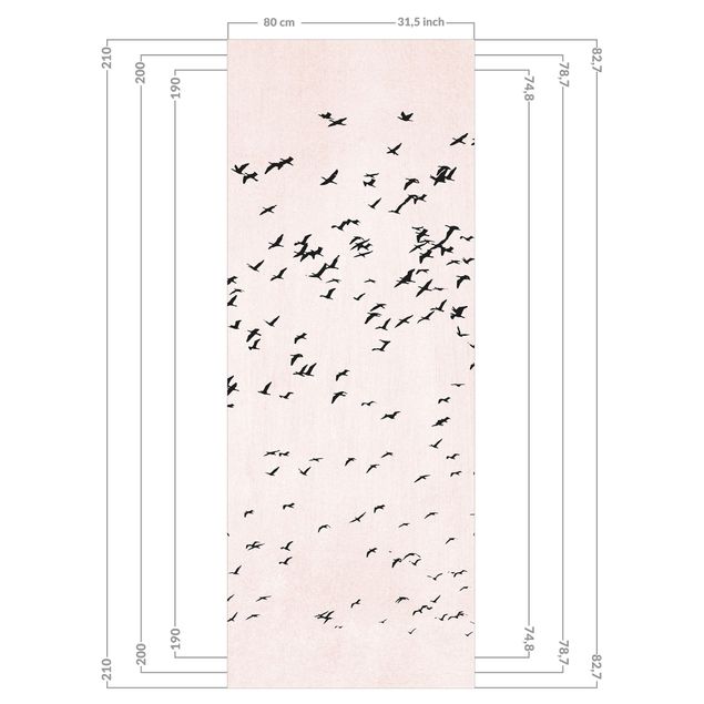 Tylna ścianka prysznicowa - Flock Of Birds In The Sunset