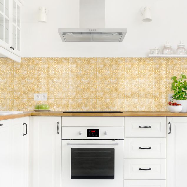 Panel ścienny do kuchni - Wzór w stylu vintage Płytki Art Deco