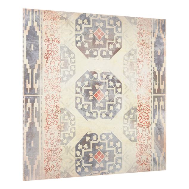 Panel szklany do kuchni - Persian Vintage Pattern w kolorze indygo IV