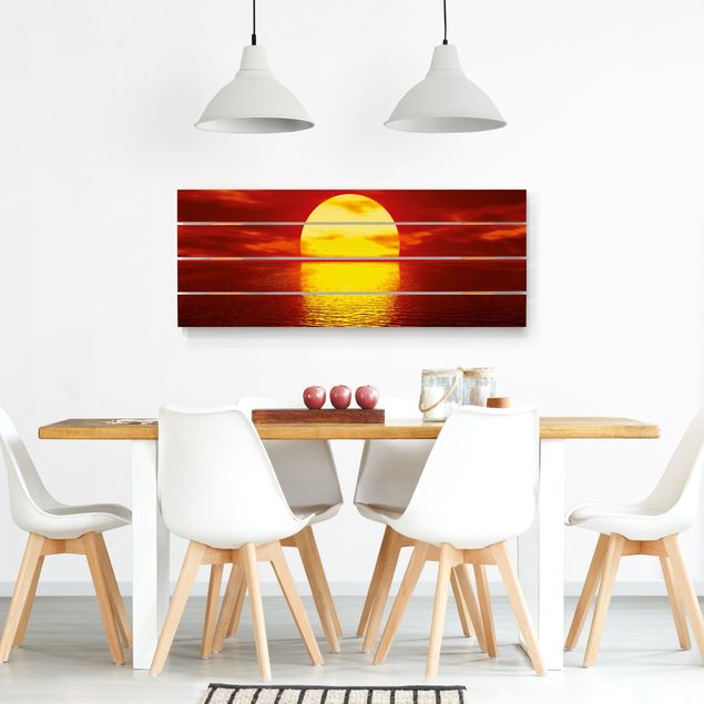 Obrazy na drewnie Fantastyczny zachód słońca