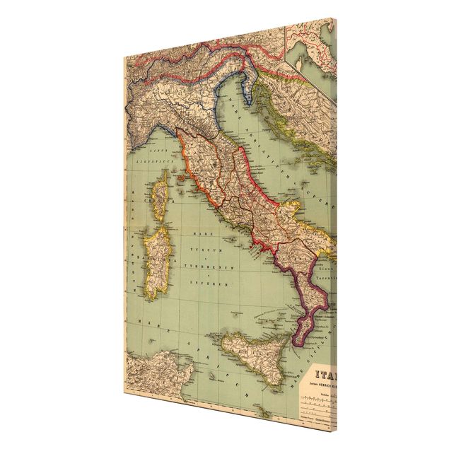 Obraz vintage Mapa Włoch w stylu vintage