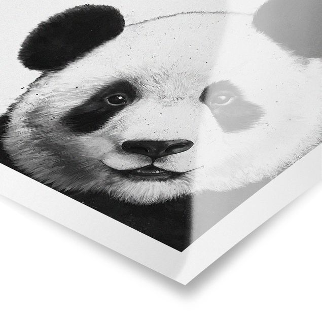 Obrazy panda Ilustracja Panda Czarno Biała Malarstwo