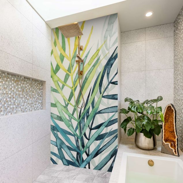Panele ścienne do łazienki pod prysznic Tropical Foliage - Palm Tree