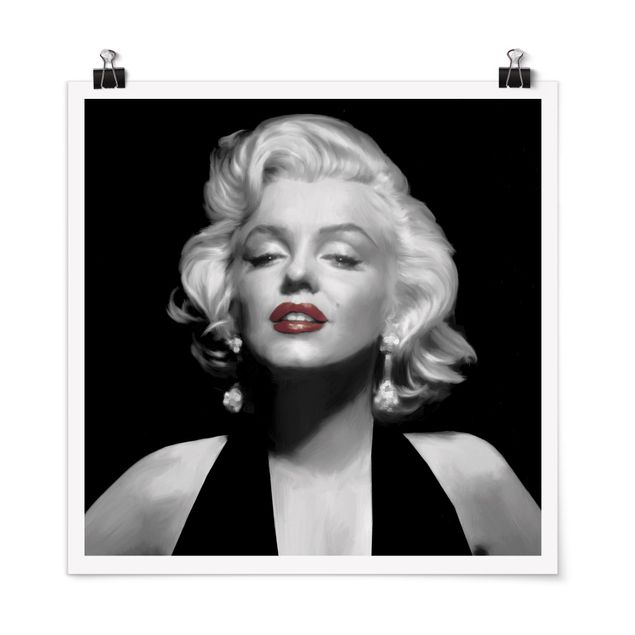 Nowoczesne obrazy Marilyn z czerwonymi ustami