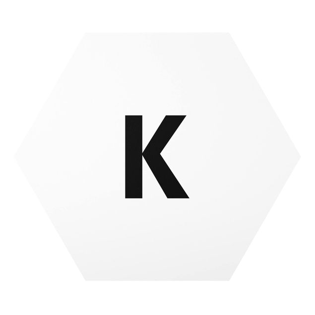 Litero obraz Biała litera K