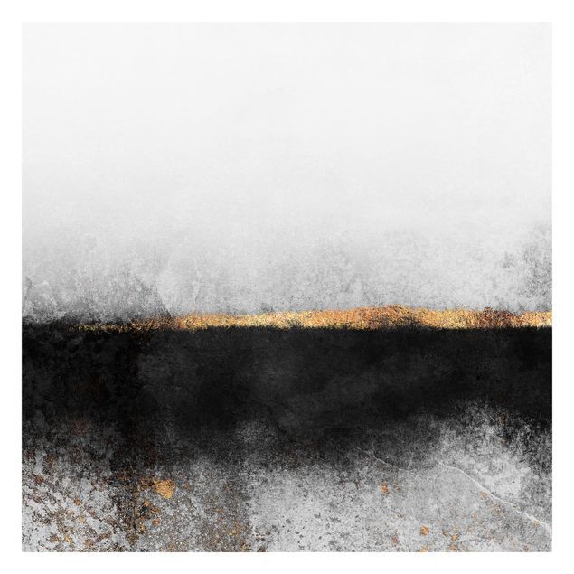 Reprodukcje Abstrakcja Złoty horyzont czarno-biały