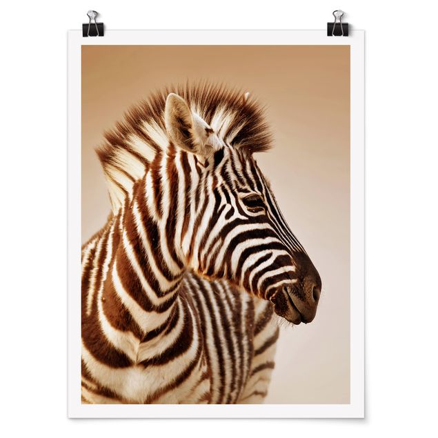 Obrazy zwierzęta Portret dziecka w typie zebry