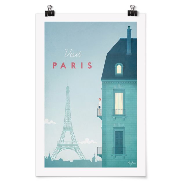 Retro obrazy Plakat podróżniczy - Paryż