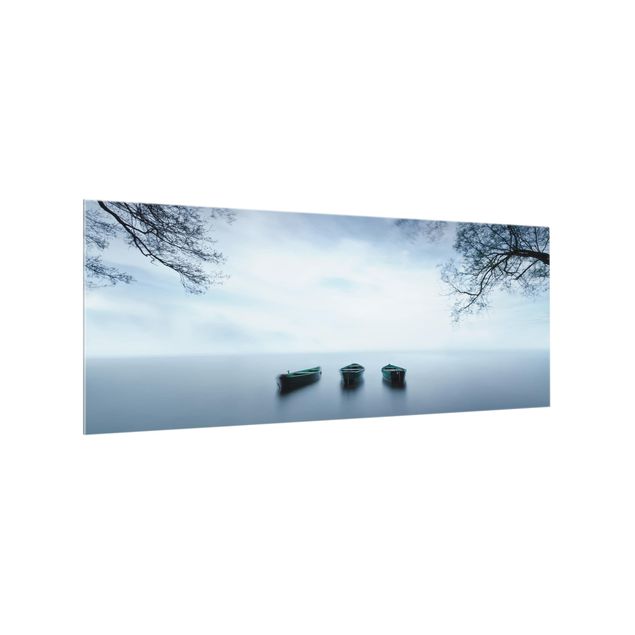 Panel szklany do kuchni - Odpoczynek nad jeziorem