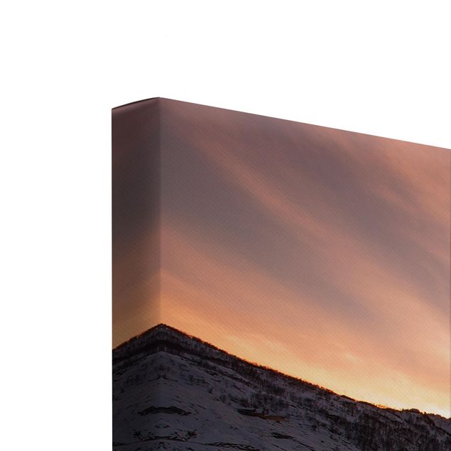 Obrazy na płótnie góra Złoty zachód słońca