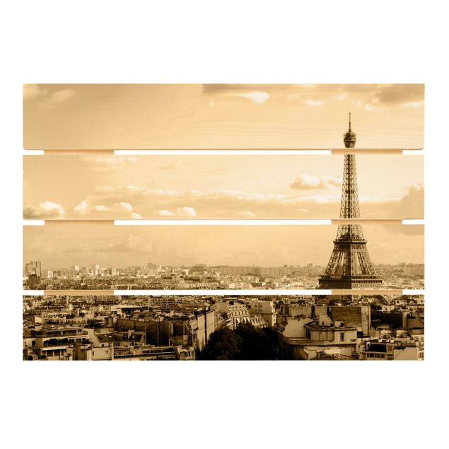 Obraz z drewna - Kocham Paryż