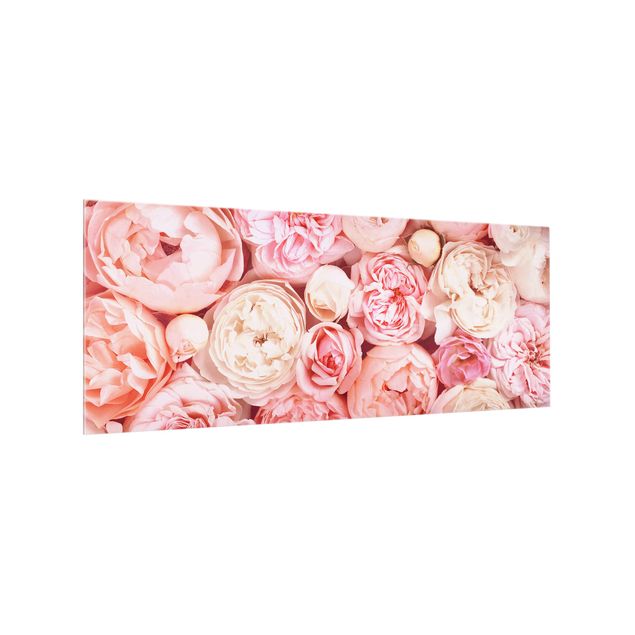Panel szklany do kuchni - Rosy Rosé Coral Shabby