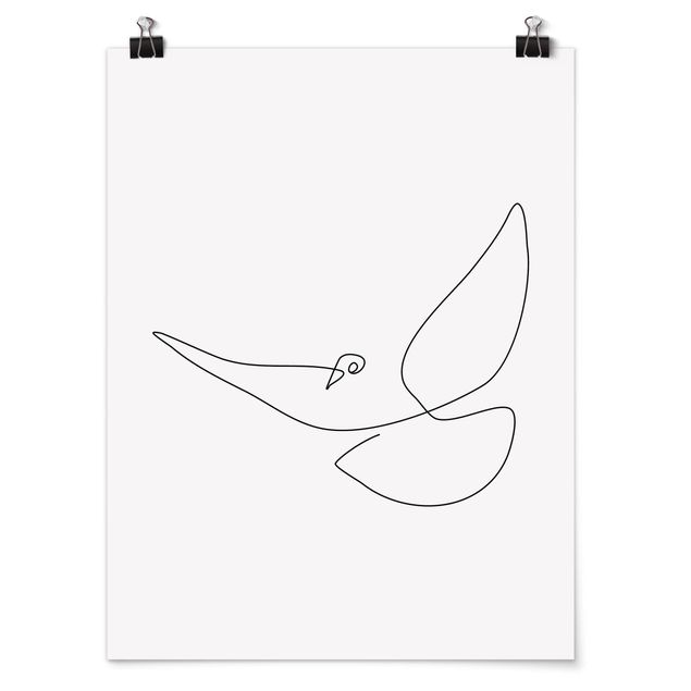 Zwierzęta obrazy Line Art Dove