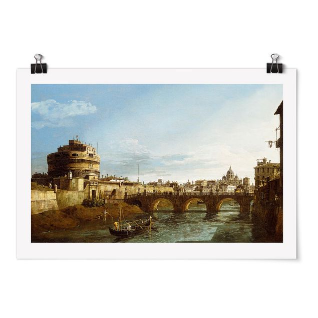 Obrazy do salonu nowoczesne Bernardo Bellotto - widok na Rzym od strony zachodniej