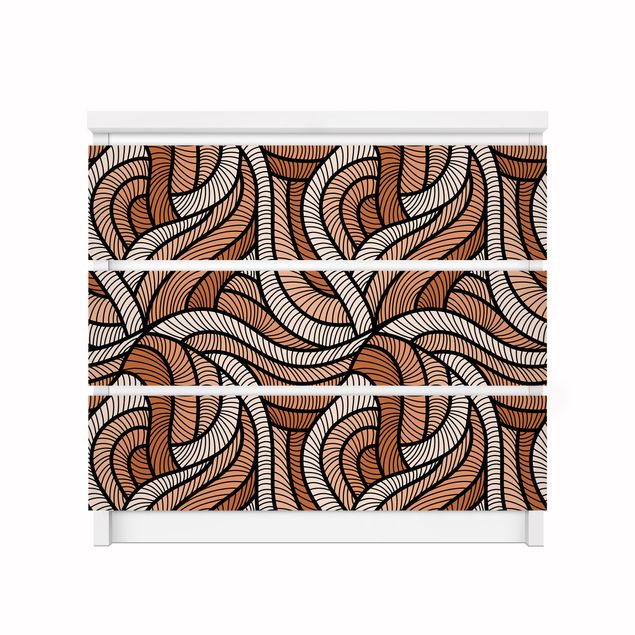 Folia samoprzylepna wzory Cięcie w drewnie w kolorze brązowym