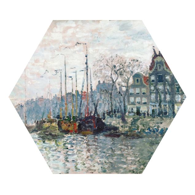 Obraz niebieski Claude Monet - Kromme Waal Amsterdam