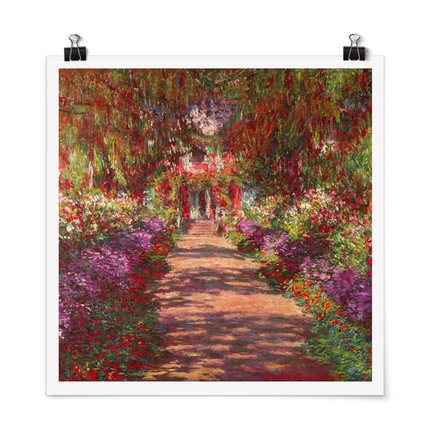 Nowoczesne obrazy Claude Monet - Ścieżka w ogrodzie Moneta w Giverny