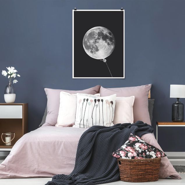 Obrazy do salonu Balon z księżycem