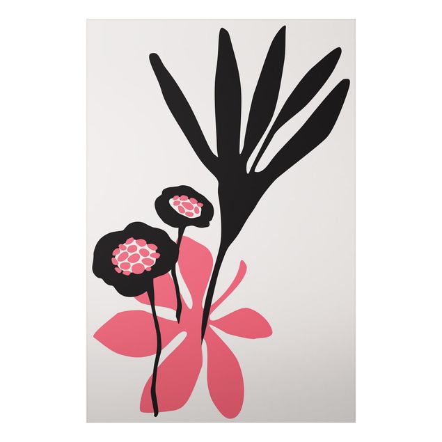 Obrazy do salonu nowoczesne Kwiatowe pozdrowienie w kolorze różowym