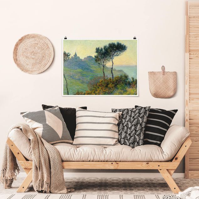 Obrazy do salonu nowoczesne Claude Monet - Wieczorne słońce w Varengeville