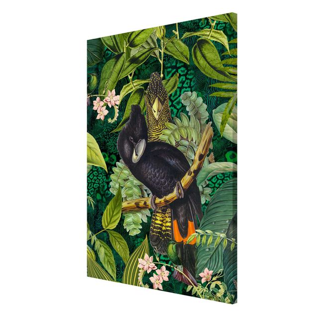 Nowoczesne obrazy Kolorowanka - Kakadu w dżungli