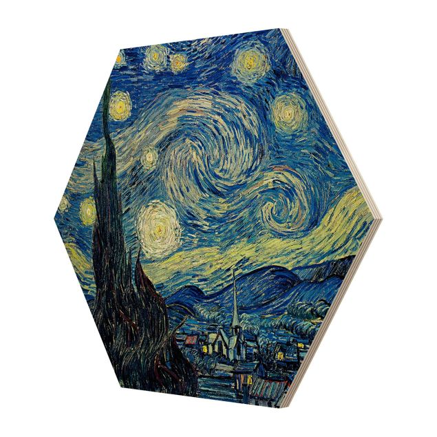 Obrazy na drewnie Vincent van Gogh - Gwiaździsta noc