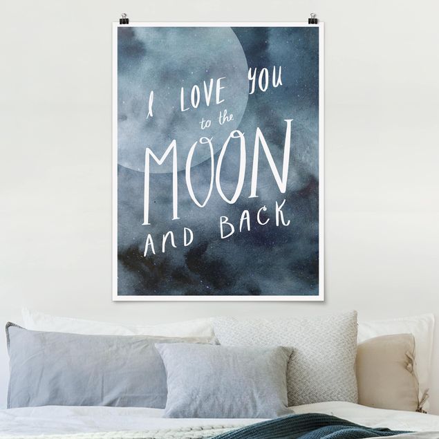 Dekoracja do kuchni Miłość niebieska - Księżyc