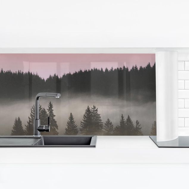Panel ścienny do kuchni - Śliczna mgiełka leśna