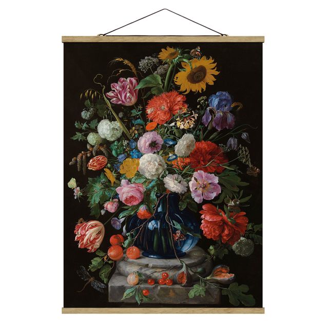 Obrazy kolorowe Jan Davidsz de Heem - Szklany wazon z kwiatami