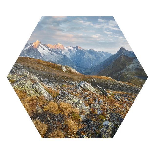 Obrazy z górami Col de Fenêtre Szwajcaria