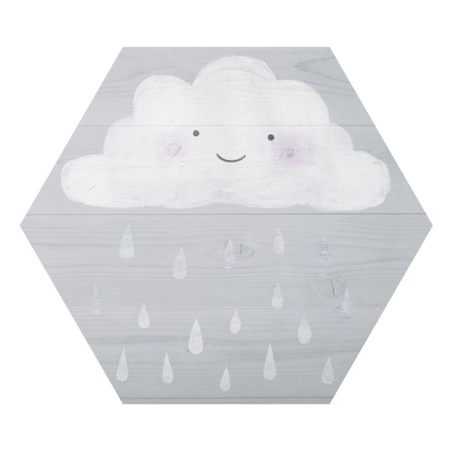 Obrazy Chmura z kroplami srebrnego deszczu