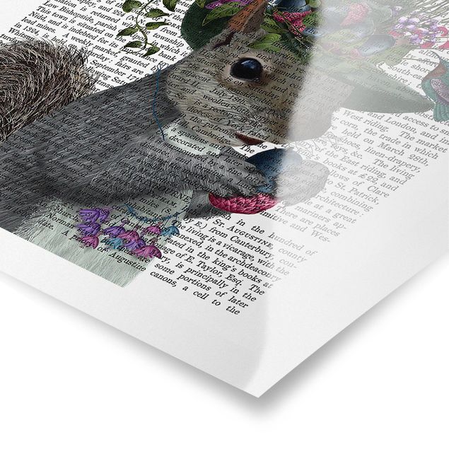 Obraz kolorowy Ptasznik - Wiewiórka z żołędziami