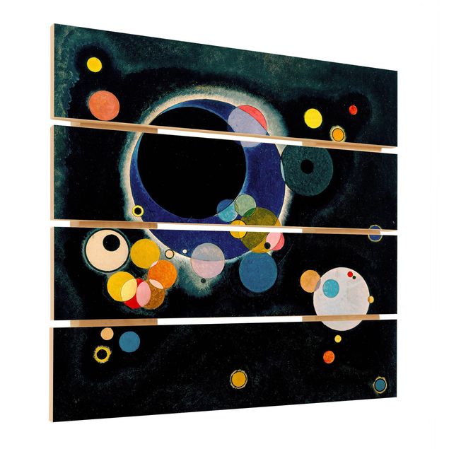Obrazy na drewnie Wassily Kandinsky - Szkicowanie okręgów