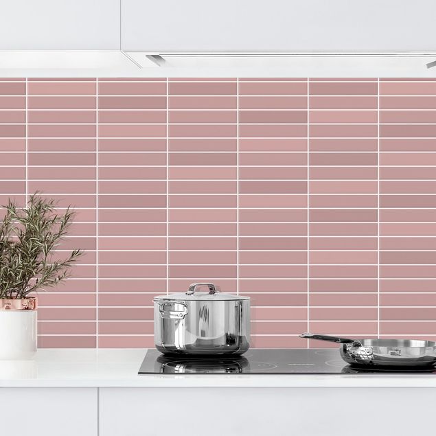 Dekoracja do kuchni Metro Tiles - Old Pink