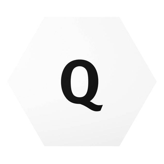 Obrazy litery Biała litera Q