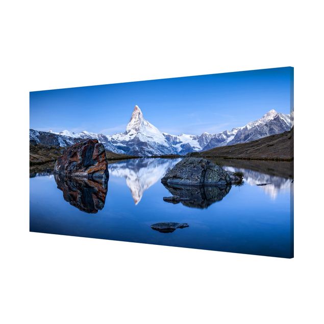 Obrazy do salonu nowoczesne Jezioro Stelli przed Matterhornem