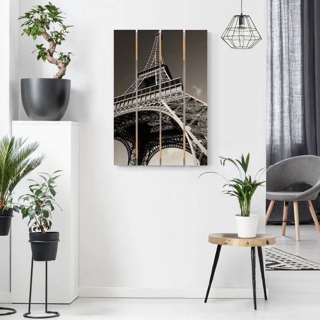Obrazy drewniane Wieża Eiffla