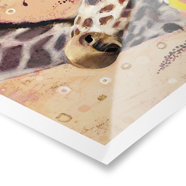 Plakaty zwierzęta Żyrafa Klimta