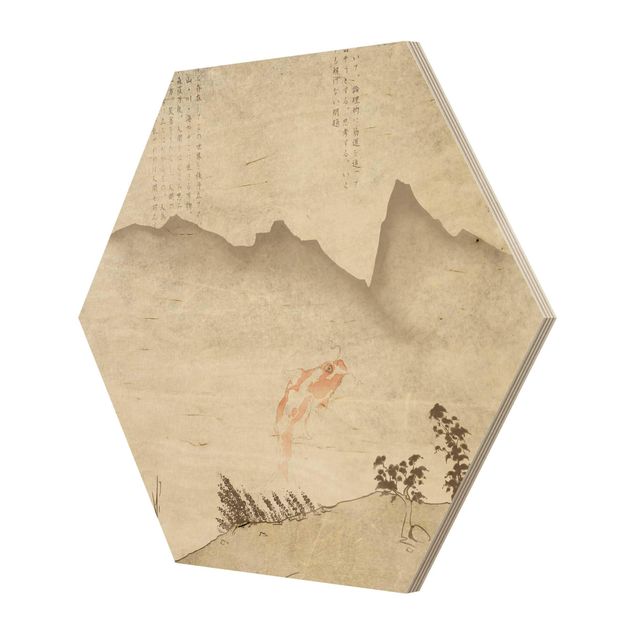 Obraz heksagonalny z drewna - Nr MW8 Japońska cisza