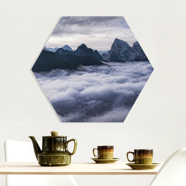 Nowoczesne obrazy do salonu Morze chmur w Himalajach