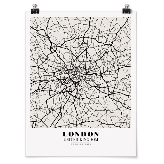 Obrazy powiedzenia City Map London - Klasyczna