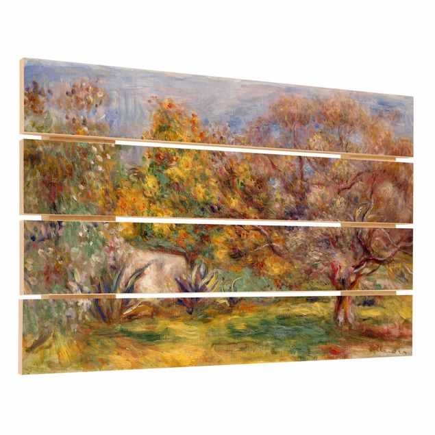 Obrazy drewniane Auguste Renoir - Ogród z drzewami oliwnymi